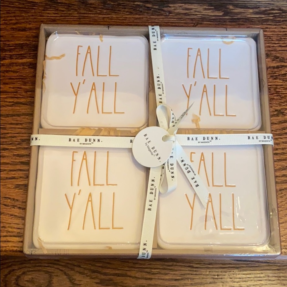 Rae Dunn “Fall Y’all” Coaster set 🍂🍁🎃